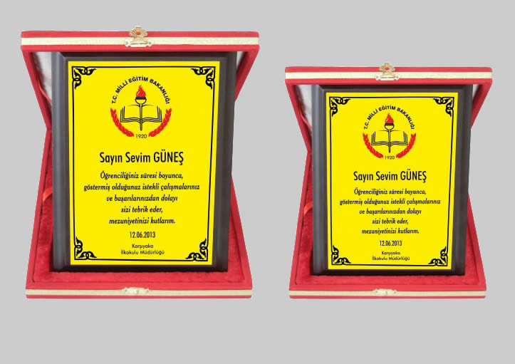 Ahşap Plaket