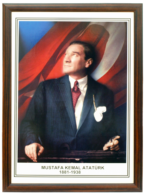  Ahşap Atatürk Resmi Milli Levha